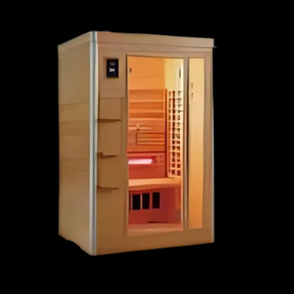 VaporaLux Sauna Room – Model Vv-FL-5002S: Full view of 2-person infrared sauna