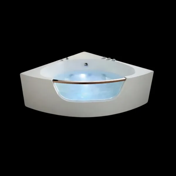 DelosFlow Luxury Spa Tub Vv-8036 with sleek white acrylic finish and 5-nozzle massage system.