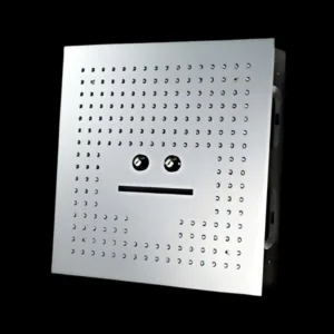 VitalShower 3-function stainless steel shower head in rainfall mode