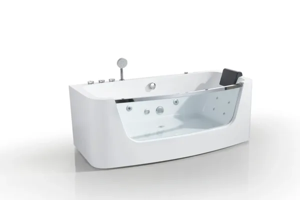 AquaMirth Hydro Bathtub with 10 massage nozzles and a sleek white design