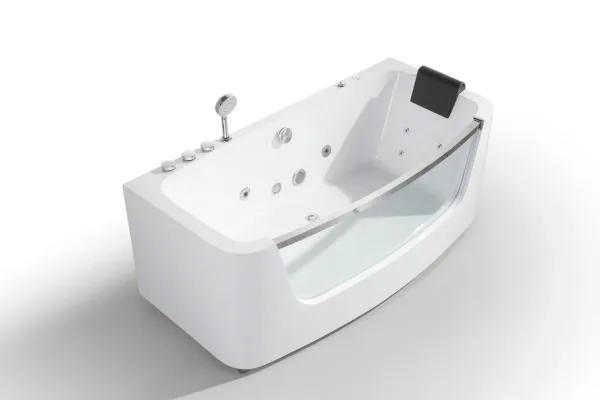 Luxury hydrotherapy bathtub with a complete hand shower