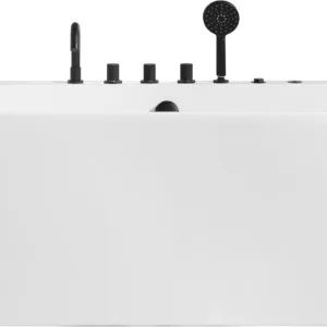 Hand shower and faucet set included with the HydraBloom bathtub