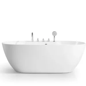 Hand shower and hot/cold mixer faucet included with the JetstreamX bathtub