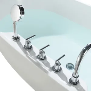 Leakage protection and water level regulator features of the JetstreamX bathtub