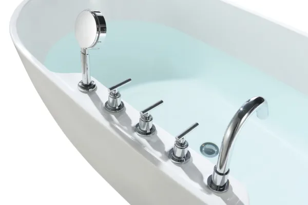 Leakage protection and water level regulator features of the JetstreamX bathtub