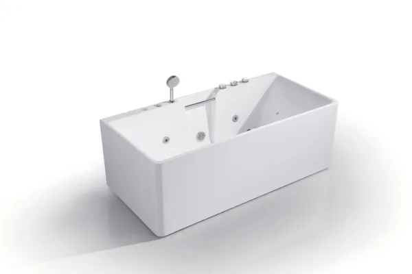 LuminaGlow Soaking Bathtub Vv-8035 showcased in a contemporary bathroom setting"