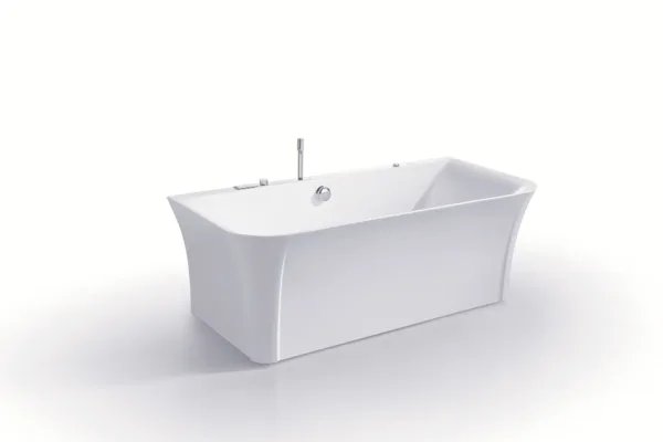 Close-up of the premium acrylic finish of the MoonGlow bathtub