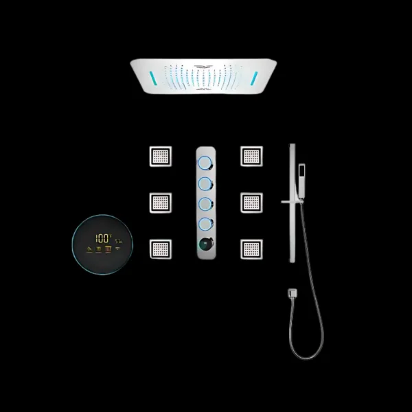 Moderno Shower System VV-15696A-1 with LED showerhead and Bluetooth speaker