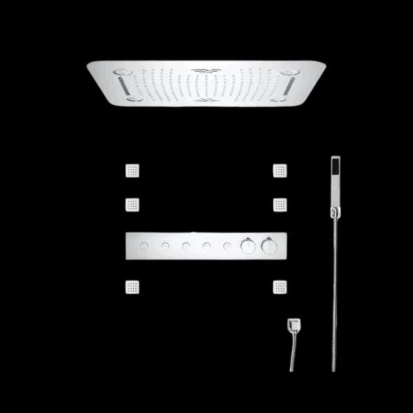 LaVita Shower System Vv-15439A-1 Chrome with LED shower head and Bluetooth music function