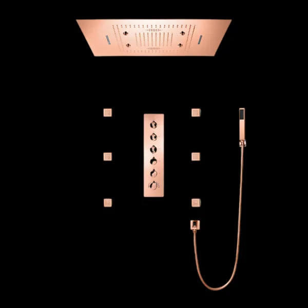 Serenissimo Shower System with LED lighting, thermostatic control, and music system