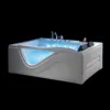 OceanMist Waterfall Massage Tub U287P with one-side waterfall and colorful lighting