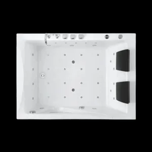 Touchscreen control panel of OceanMist Waterfall Massage Tub U287P for easy operation