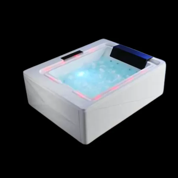 HydraQuell Massage Bathtub WG-U3601 with touch screen control panel and waterfall inlet