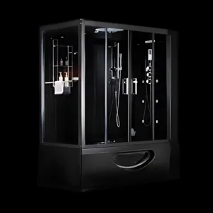 1. Greek Vapor Steam Bath Vv - U697 – Luxury 1790x960mm Steam Sauna with Thermostatic Valve and Bubble Bath
