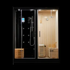 Dubai Luxe Steam & Sauna Bath with Finland wood construction and LED lighting