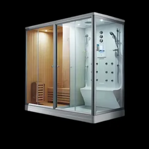 Oriental Sauna and Steam Bath Vv-U882 interior with Finland wood and glass door