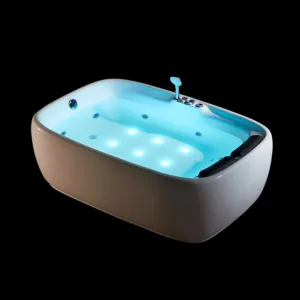 RippleLux Whirlpool Tub VV-U3609 with colorful underwater lights and ergonomic pillow