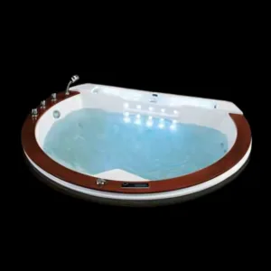 ZolaStream Hydro Whirlpool with colorful waterfall lighting and Bluetooth speaker system